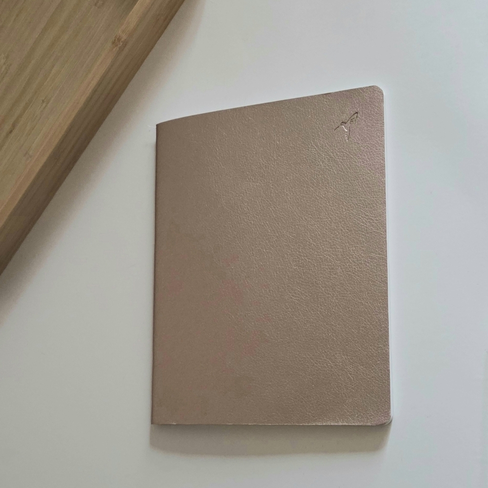 Papyrus Stiched Lined Large Journal  Notebook Gingko Gold